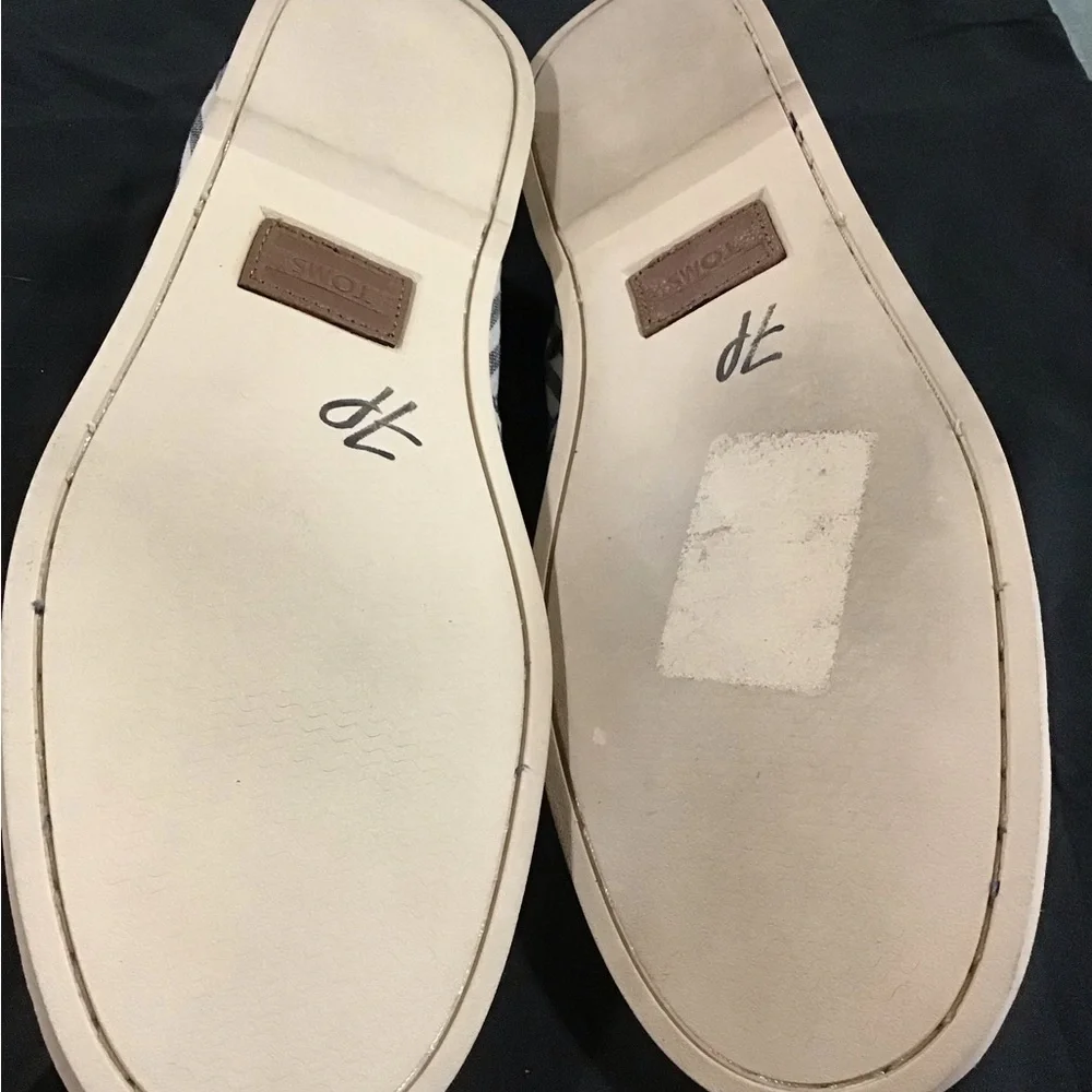 TOMS MENS SZ 14 NWOB BIMINI SLIP ON NAUTICAL SHELF PULL SHOES
